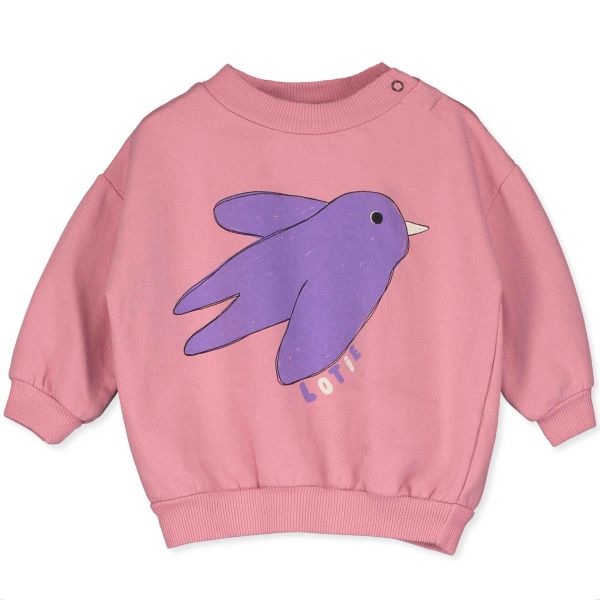 LÖTIEKIDS - BABY SWEATSHIRT - BABY PULLOVER - ROSE/LOTIE BIRD