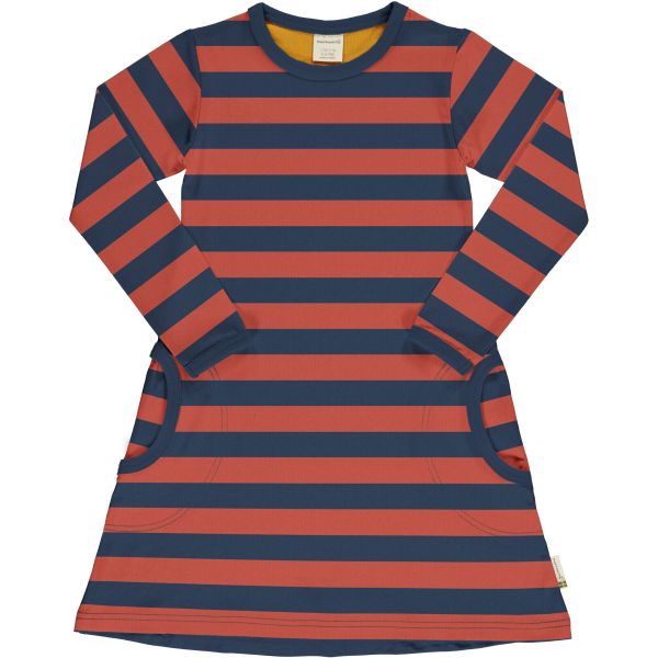 MAXOMORRA - DRESS LS STRIPE - LANGARMKLEID STREIFEN