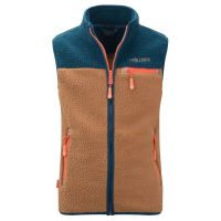 TROLLKIDS - KIDS HEMSEDAL VEST - SHERPA - FLEECEWESTE - ALMOND/MADEIRA BLUE/DEEP ORANGE TROLLKIDS - KIDS HEMSEDAL VEST - SHERPA - FLEECEWESTE - ALMOND/MADEIRA BLUE/DEEP ORANGE