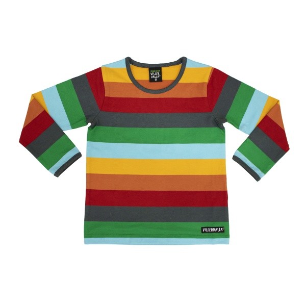 VILLERVALLA - T- SHIRT L/S STRIPE - BIO LANGARMSHIRT