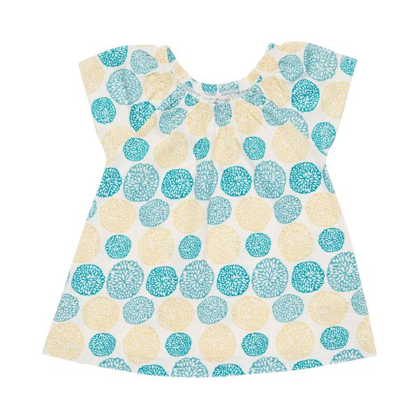 SENSE ORGANICS - NILA - KURZARM TUNIKA - FRILLY FLOWERS