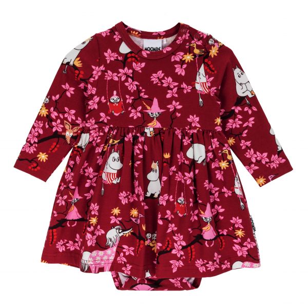 MARTINEX - CLIMBING TREE BODYSUIT DRESS - BODY KLEID - BURGUNDY