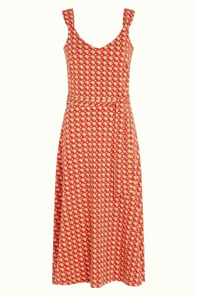 KING LOUIE - LENNY DRESS ROWE - DAMEN VINTAGE KLEID - FIERY RED