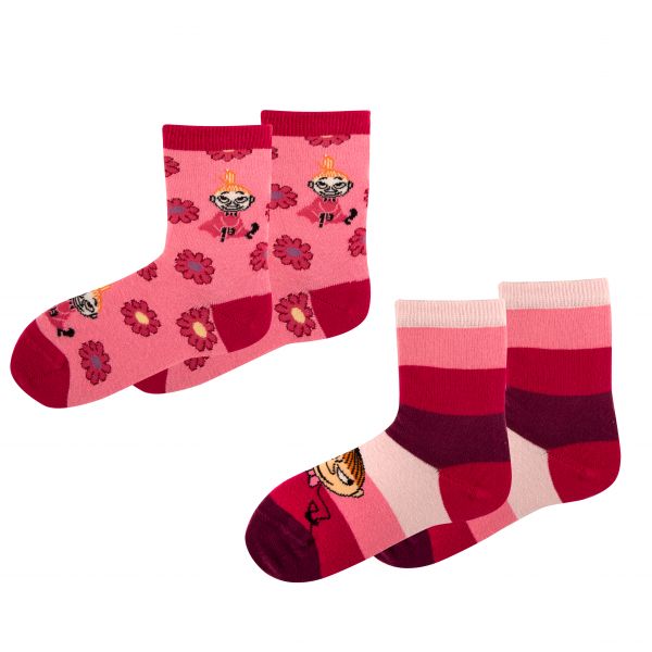 MARTINEX - FLOWER MY SOCKS - SOCKEN IN 2-ER PACK - MAGENTA