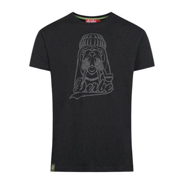 DERBE- WALROSS - HERREN T-SHIRT - BLACK