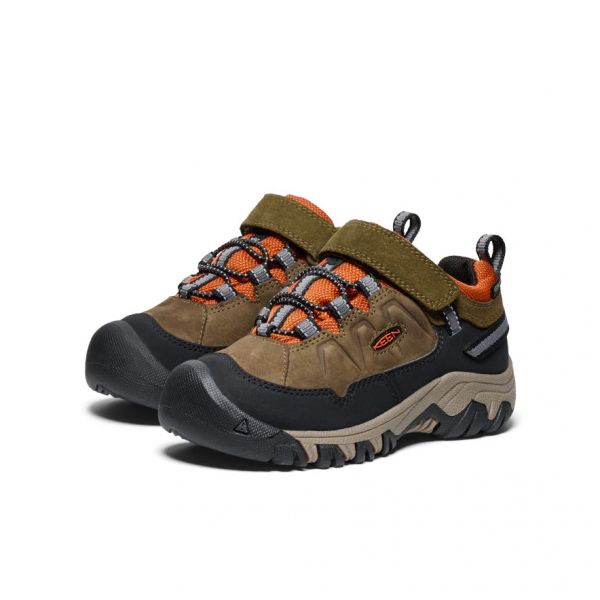 KEEN - TARGHEE IV LOW - ÜBERGANSSCHUH FÜR JÜNGERE KINDER - DARK OLIVE/GOLD FLAME