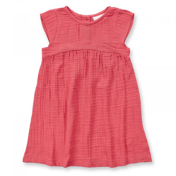 SENSE ORGANICS - NEELA DRESS - KURZARM KLEID BIO - RASPBERRY