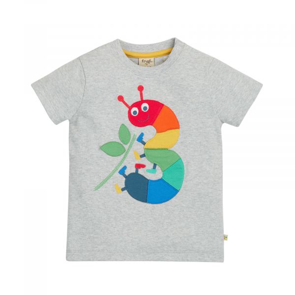 FRUGI - MAGIC NUMBER T-SHIRT - KURZARM GEBURTSTAGS T- SHIRT BIO - GREY MARL/CATERPILLAR 3 JAHRE