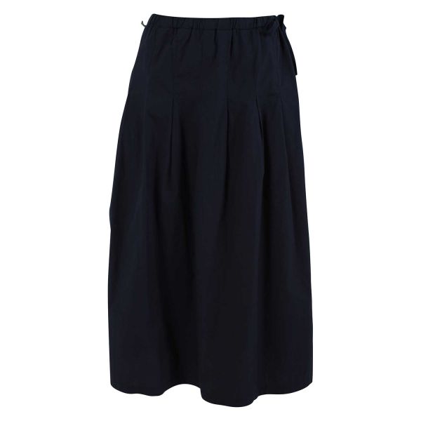 DANEFAE - DANEMINNA SMOOTH POPLIN SKIRT - DAMEN ROCK - DARK NAVY