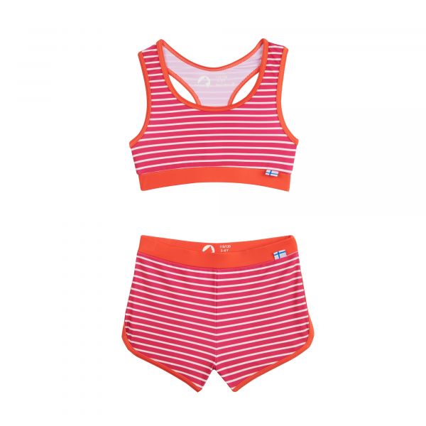 finkid - LUOTO - BIKINI SET - denim/offwhite