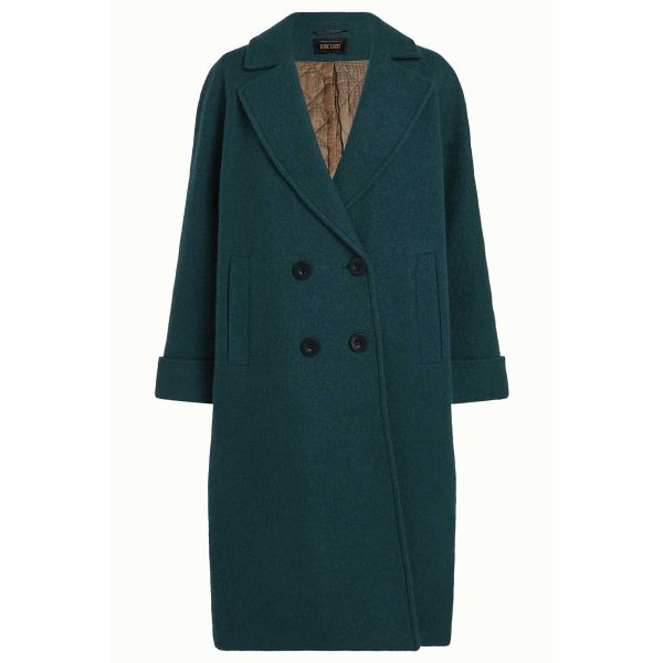 KING LOUIE - AMELIE COAT LONG KENNEDY - DAMEN MANTEL - URBAN GREEN