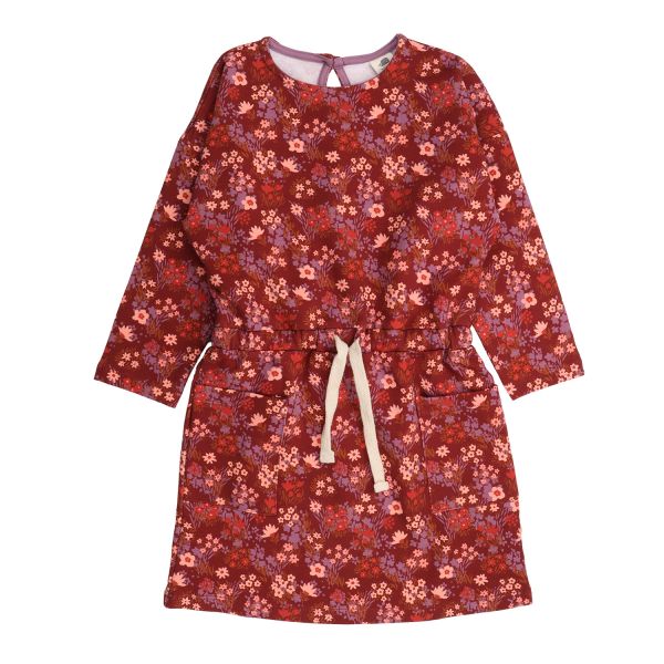 WALKIDDY - THE SECRET GARDEN-SWEAT DRESS - SWEAT KLEID - BORDEAUX