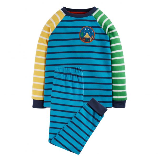 FRUGI - BIG HOTCHPOTCH PJS - SCHLAFANZUG - BLUE HOTCHPOTCH STRIPE