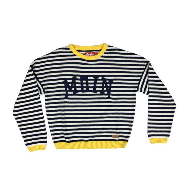 DERBE - FAVORITE KNIT GIRLS - MARITIMER STRICKPULLOVER - STRIPE NAVY