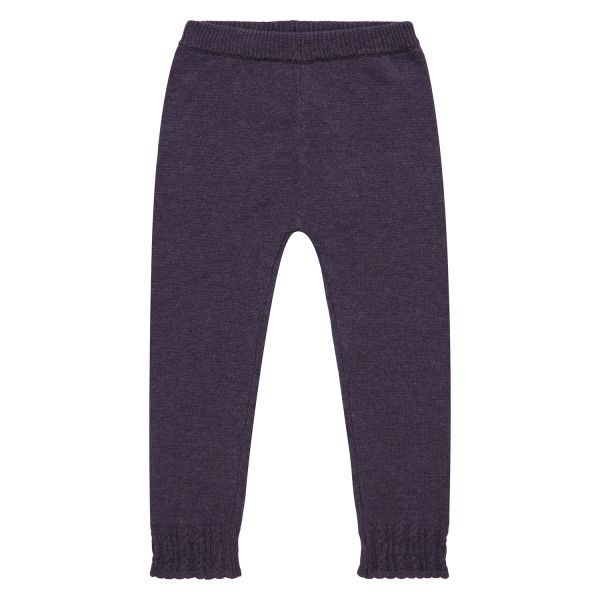 SENSE ORGANICS - YUMA KNITTED LEGGINGS - BIO STRICKHOSE - AUBERGINE