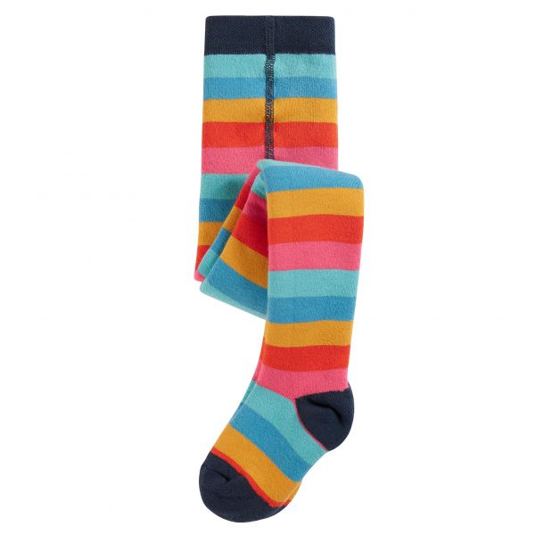 FRUGI - TOASTY TIGHTS - WARM GEFÜTTERTE STRUMPFHOSE - HONEYSUCKLE RAINBOW STRIPE