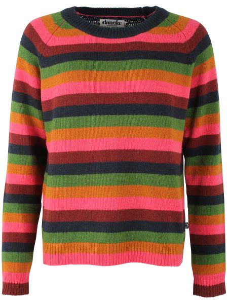 DANEFAE - DANEHYTTE SWEATER - DAMEN STRICKPULLOVER - TONIC STRIPE