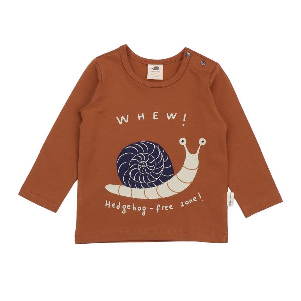 WALKIDDY - TINY HEDGEHOGS-SHIRT - LANGARMSHIRT - BROWN
