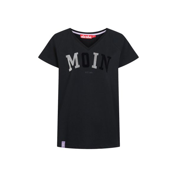 DERBE - MOIN - DAMEN T-SHIRT - BLACK