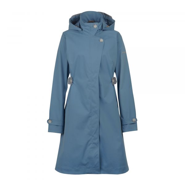 FINSIDE - TAKKI - DAMEN TRENCHCOAT MIT ABNEHMBARER KAPUZE - ZIP IN AUßENJACKE - DOVE