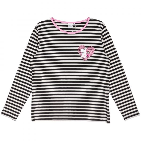 MARTINEX - ELENA SHIRT FRIENDS STRIPE - DAMEN LANGARMSHIRT - BL