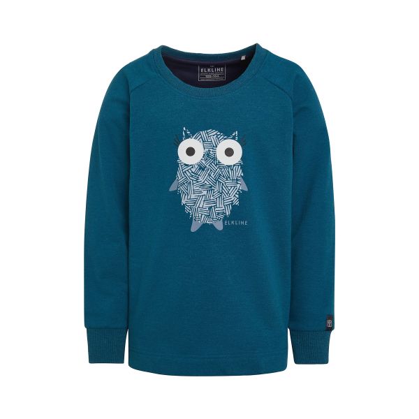 ELKLINE - BIG EYES - KINDER SWEAT PULLOVER - BLUE CORAL