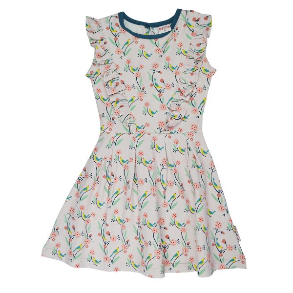 BABA - RUFFLE DRESS - MÄDCHEN KURZARM KLEID - BABY BIRDS