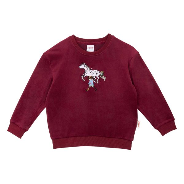 MARTINEX - THE HORSE VELOUR SHIRT - KINDER SAMTSHIRT - BURG/BURGUNDER