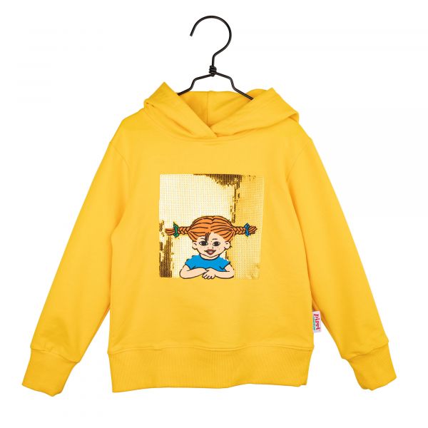 MARTINEX - PIPPI SEQUINS HOODIE - PIPPI LANGSTRUMPF KAPUZENPULLOVER - YELLOW