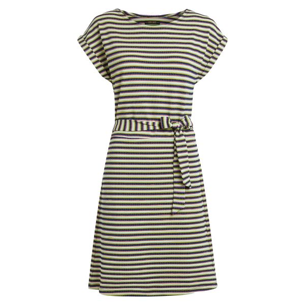 KING LOUIE - ARIA TUNIC DRESS BEEBOP STRIPE - DAMEN KLEID KURZARM - BLACK