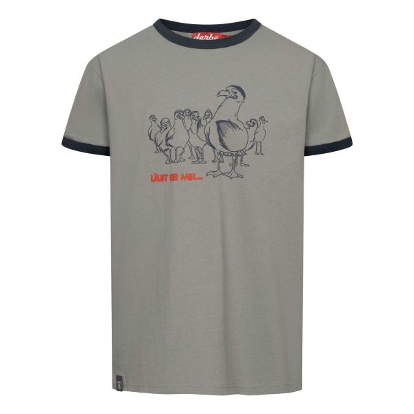 DERBE - GULL - HERREN - KURZARM T-Shirt - NATURAL GREY