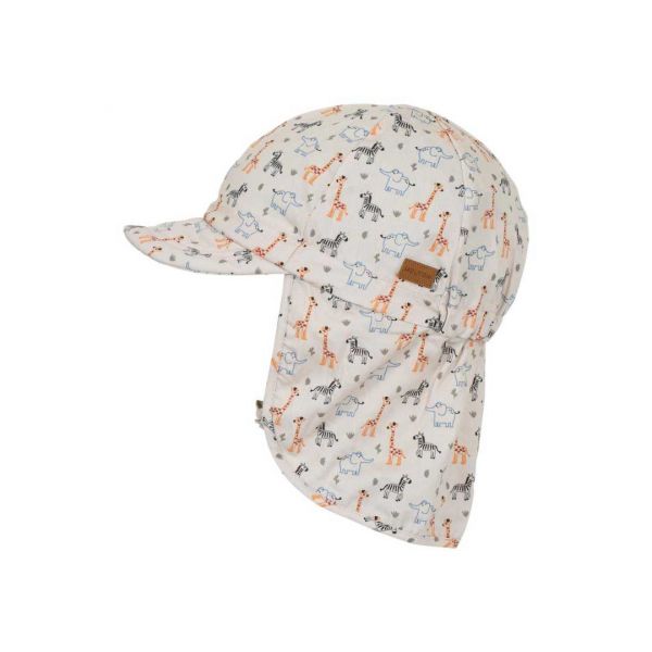 MELTON - SAVANNA HAT - NECK SHADE - KINDER SOMMERHUT MIT NACKENSCHUTZ - ECRU