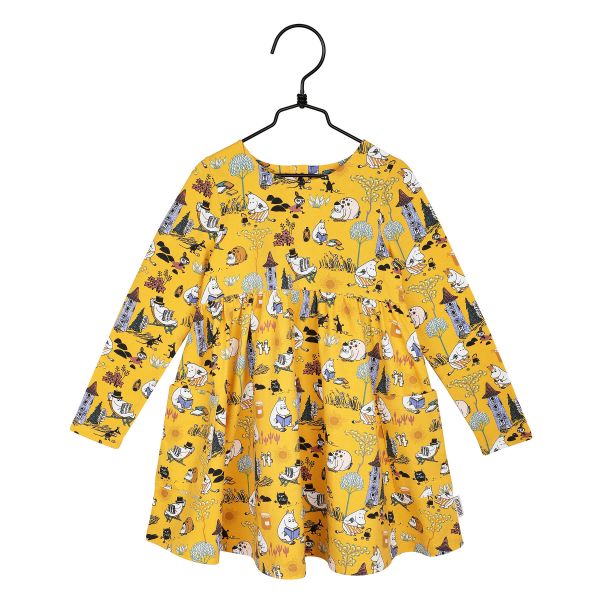 MARTINEX - RETRO POCKET DRESS - LANGARMKLEID - YELLOW
