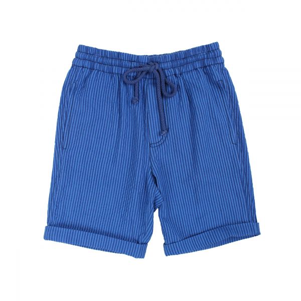 DANEFAE - DANALFRED SEARSUCKER SHORTS - JERSEYMÜTZE ZUM WENDEN - DEEP MARINE/KLEIN BLUE