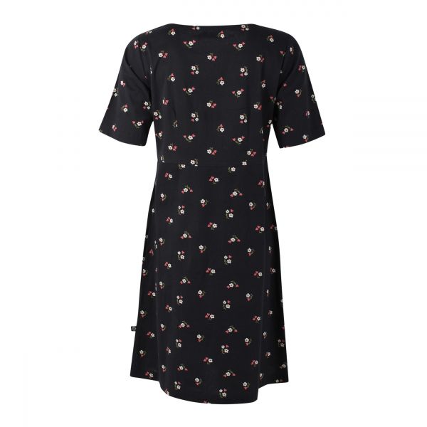 DANEFAE - DANEHYACINTH DRESS - DAMEN KLEID - BLACK MINIFLOWER