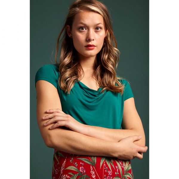KING LOUIE - WATERFALL TOP VISCOSE LYCRA - DAMEN KURZARM OBERTEIL