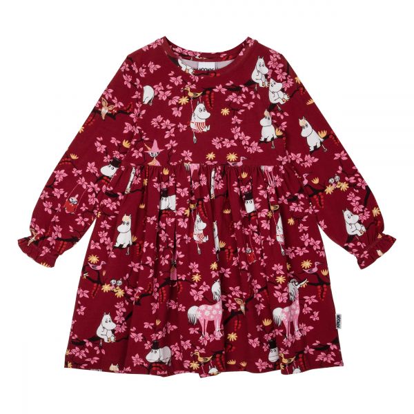 MARTINEX - CLIMBING TREE DRESS - LANGARMKLEID - BURGUNDY
