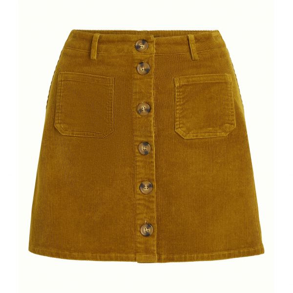 KING LOUIE - GARBO SKIRT CORDROY - DAMEN ROCK - GOLDEN BROWN