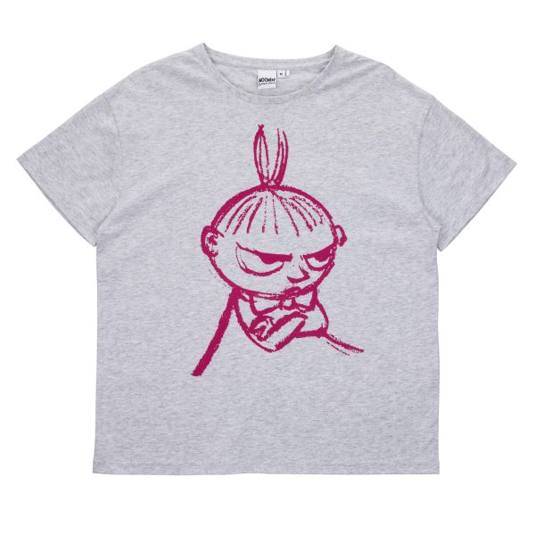 MARTINEX - SAIMI T-SHIRT SKETCH - DAMEN KURZARM OBERTEIL - MGREY
