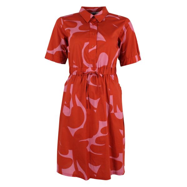 DANEFAE - DANESUSANNE POPLIN DRESS - DAMEN SOMMERKLEID - CHILI/SOFT CHERRY TROPS
