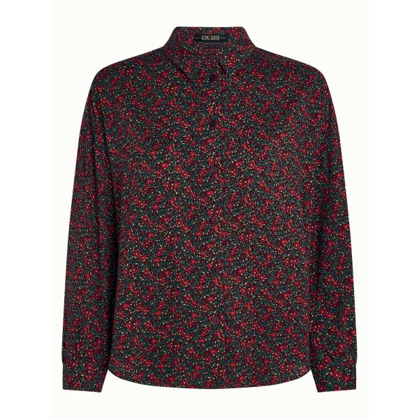 KING LOUIE - FEE BLOUSE JUNIPER - DAMEN BLUSE - GRAPE RED