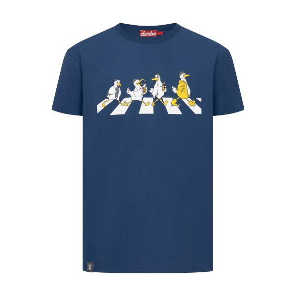 DERBE - ABBEYMÖWEN - HERREN T-SHIRT - NAVY PEONY