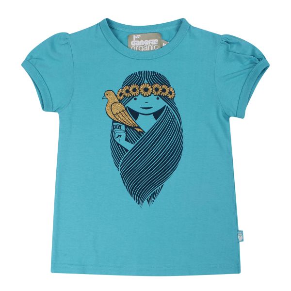DANEFAE - ORGANIC - MUSHROOM TEE - KURZARM T-SHIRT - RAINBLUE LILMISSLOVER