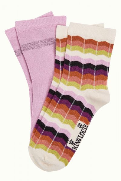 KING LOUIE - HALF SOCKS SUNSET - DAMEN SOCKEN 2-ER PACK - SHEER LILAC