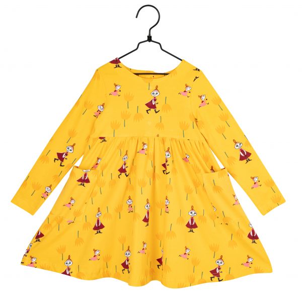 MARTINEX - TULIPS POCKET DRESS - MOOMIN KLEID MIT TASCHEN - DARK YELLOW