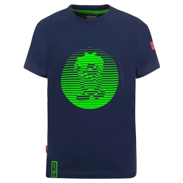 TROLLKIDS - KIDS TROLL T XT - KURZARM T- SHIRT - NAVY/VIPER GREEN