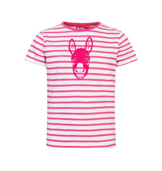 DERBE - SWEETDONKEY_STRIPED - KINDER T- SHIRT - PINK GLOW