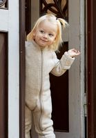 MIKK-LINE - WOOL BABY SUIT - BABY WOLLOVERALL - BURLWOOD MIKK-LINE - WOOL BABY SUIT - BABY WOLLOVERALL - BURLWOOD