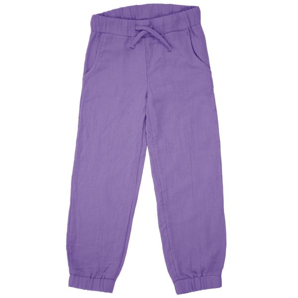 MAXOMORRA - PANTS MUSLIN SOLID - LEICHTE SOMMERHOSE