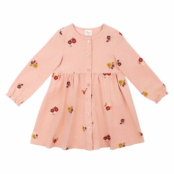 MARTINEX - NOCTURNE CORDUROY DRESS - CORDKLEID MÄDCHEN - ROSE/ROSA